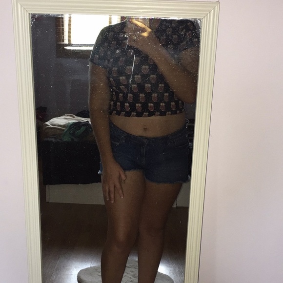 Map to Mars owl crop top tee Size Small - Picture 4 of 4